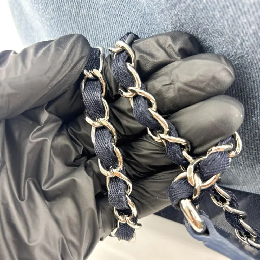 Chanel Deauville Blue Denim Square Backpack